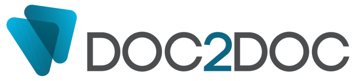 doc2doc logo with chevrons