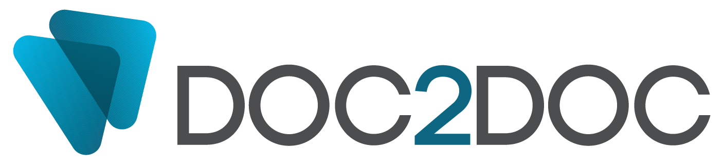 doc2doc logo with chevrons